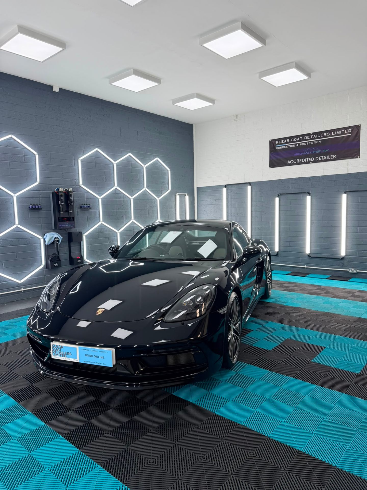 Porsche 718 Cayman black ceramic coating